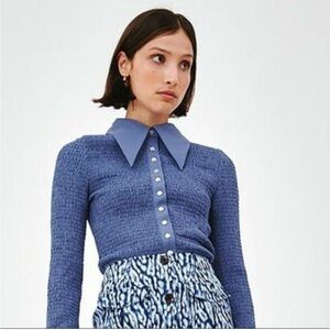 C/MEO Collective Good Love Top Blue Size Large